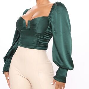 Fashion Nova silk cropped top